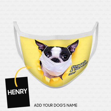 Personalized Dog Gift Idea - Frenchie Wearing Mask For Dog Lovers - Cloth Mask